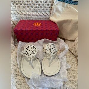 Tory Burch Miller Sandals in Bleach Size 8